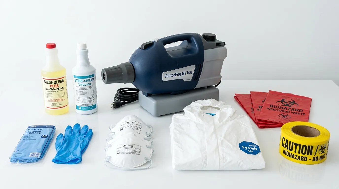 Professional biohazard remediation crew working in Fairview Shores