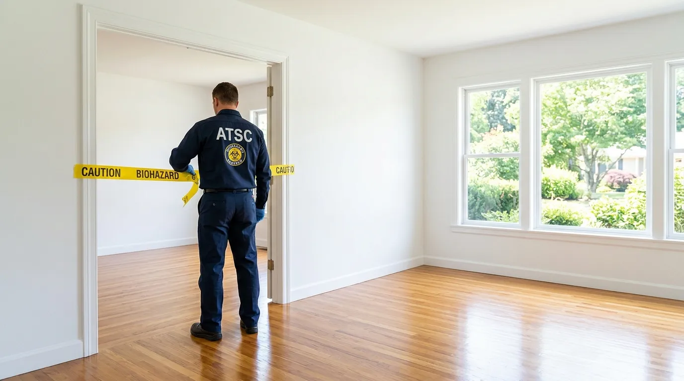 Certified biohazard cleanup crew performing Decomposition Cleanup in Fairview Shores